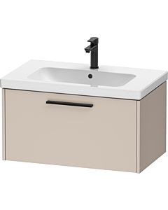 Duravit D-Code Waschtischunterschrank DC46670BD910000 Griff Diamantschwarz, Taupe Matt, Wandhängend, 784x400x460 mm