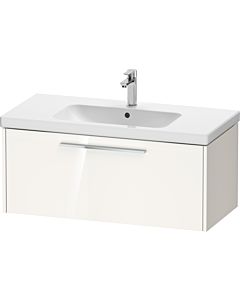 Duravit D-Code Waschtischunterschrank DC4668010220000 Griff Chrom, Weiß Hochglanz, Wandhängend, Auszug 1, 984x400x460 mm