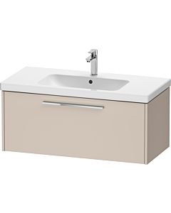 Duravit D-Code Waschtischunterschrank DC4668010910000 Griff Chrom, Taupe Matt, Wandhängend, Auszug 1, 984x400x460 mm