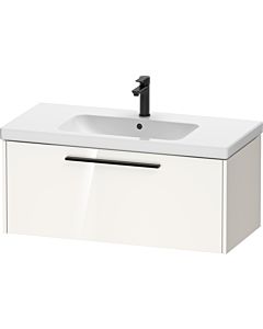 Duravit D-Code meuble sous-vasque DC46680BD220000 poignée diamant noir, Weiß Hochglanz , suspendu, 984x400x460 mm