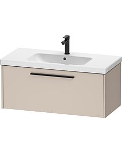 Duravit D-Code Waschtischunterschrank DC46680BD910000 Griff Diamantschwarz, Taupe Matt, Wandhängend, 984x400x460 mm