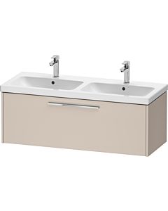 Duravit D-Code Doppel-Waschtischunterschrank DC4669010910000 Griff Chrom, Taupe Matt, Wandhängend, Auszug 1, 1184x400x460 mm