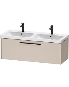 Duravit D-Code double vanity unit DC46690BD910000 , handle diamond black, Taupe Matt , wall-mounted, pull-out 2000 , 1184x400x460 mm