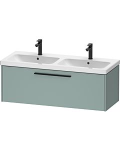 Duravit D-Code Doppel-Waschtischunterschrank DC46690BDHG0000 ,Griff Diamantschwarz, Fjordgrün Matt, Wandhängend, Auszug 1, 1184x400x460 mm