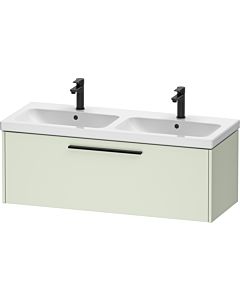 Duravit D-Code Doppel-Waschtischunterschrank DC46690BDHH0000 ,Griff Diamantschwarz, Blassgrün Matt, Wandhängend, Auszug 1, 1184x400x460 mm