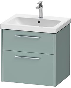 Duravit D-Code Waschtischunterschrank DC4670010HG0000 ,Griff Chrom, Fjordgrün Matt, Wandhängend, Schubkästen 2, 584x555x460 mm