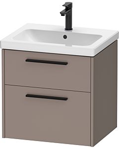 Duravit D-Code Waschtischunterschrank DC46700BD430000 ,Griff Diamantschwarz, Basalt Matt, Wandhängend, Schubkästen 2, 584x555x460 mm