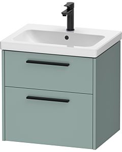 Duravit D-Code Waschtischunterschrank DC46700BDHG0000 ,Griff Diamantschwarz, Fjordgrün Matt, Wandhängend, Schubkästen 2, 584x555x460 mm