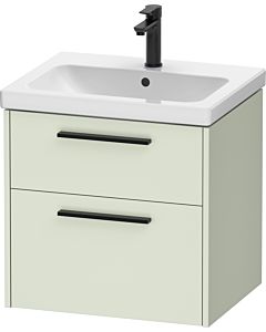 Duravit D-Code meuble sous-vasque DC46700BDHH0000 , poignée noir diamant, vert pâle mat, suspendu, tiroirs 2, 584x555x460 mm