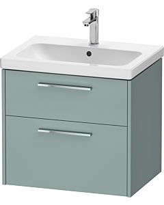 Duravit D-Code Waschtischunterschrank DC4671010HG0000 ,Griff Chrom, Fjordgrün Matt, Wandhängend Schubkästen 2, 634x555x460 mm