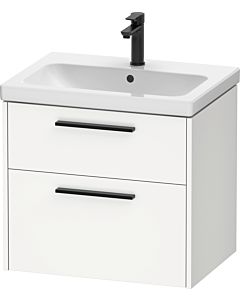 Duravit D-Code Waschtischunterschrank DC46710BD180000 ,Griff Diamantschwarz, Weiß Matt, Wandhängend, Schubkästen 2, 634x555x460 mm