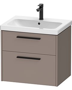 Duravit D-Code Waschtischunterschrank DC46710BD430000 ,Griff Diamantschwarz, Basalt matt, Wandhängend, Schubkästen 2, 634x555x460 mm