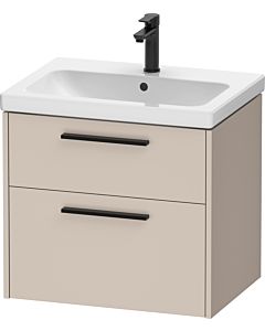 Duravit D-Code Waschtischunterschrank DC46710BD910000 ,Griff Diamantschwarz, Taupe Matt, Wandhängend, Schubkästen 2, 634x555x460 mm