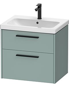 Duravit D-Code meuble sous-vasque DC46710BDHG0000 , poignée noir diamant, vert fjord mat, suspendu, tiroirs 2, 634x555x460 mm