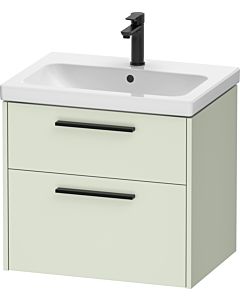 Duravit D-Code Waschtischunterschrank DC46710BDHH0000 ,Griff Diamantschwarz, Blassgrün Matt, Wandhängend, Schubkästen 2 634x555x460 mm