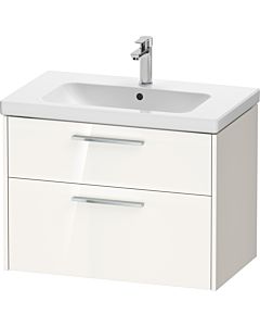 Duravit D-Code meuble sous-vasque DC4672010220000 , poignée chromée, Weiß Hochglanz , suspendu, tiroirs 2, 784x555x460 mm