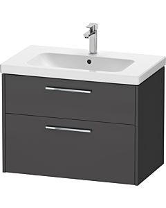 Duravit D-Code Waschtischunterschrank DC4672010490000 ,Griff Chrom, Graphit Matt, Wandhängend, Schubkästen 2, 784x555x460 mm