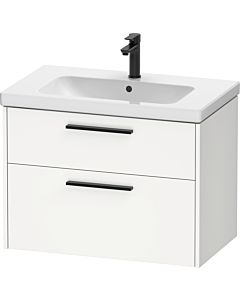 Duravit D-Code meuble sous-vasque DC46720BD180000 , poignée noir diamant, Weiß Matt , suspendu, tiroirs 2, 784x555x460 mm