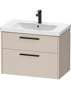 Duravit D-Code meuble sous-vasque DC46720BD910000 , poignée noir diamant, Taupe Matt , suspendu, tiroirs 2, 784x555x460 mm