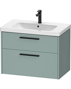 Duravit D-Code Waschtischunterschrank DC46720BDHG0000 ,Griff Diamantschwarz, Fjordgrün Matt, Wandhängend, Schubkästen 2, 784x555x460 mm