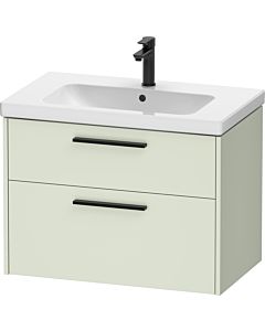 Duravit D-Code vanity unit DC46720BDHH0000 , handle diamond black, pale green matt, wall-mounted, drawers 2, 784x555x460 mm