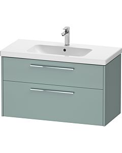 Duravit D-Code meuble sous-vasque DC4673010HG0000 , poignée chromée, vert fjord mat, suspendu, tiroirs 2,984x555x460 mm