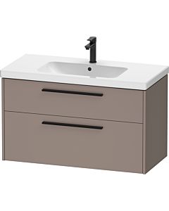 Duravit D-Code Waschtischunterschrank DC46730BD430000 ,Griff Diamantschwarz, Basalt Matt, Wandhängend, Schubkästen 2, 984x555x460 mm