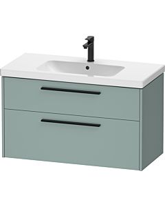 Duravit D-Code meuble sous-vasque DC46730BDHG0000 , poignée noir diamant, vert fjord mat, suspendu, tiroirs 2, 984x555x460 mm