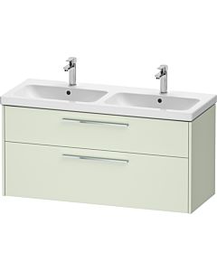 Duravit D-Code Double vanity unit DC4674010HH0000 , chrome handle, pale green matt, wall-mounted, 2 drawers, 1184x555x460 mm