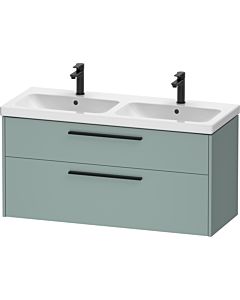 Duravit D-Code Doppel-Waschtischunterschrank DC46740BDHG0000 ,Griff Diamantschwarz, Fjordgrün Matt, Wandhängend, Schubkästen 2, 1184x555x460 mm