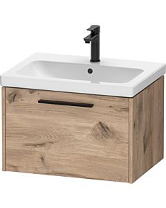 Duravit D-Code Waschtischunterschrank DC46660BD550000 Griff Diamantschwarz, Eiche Marmor, Wandhängend, Auszug 1, 634x400x460 mm