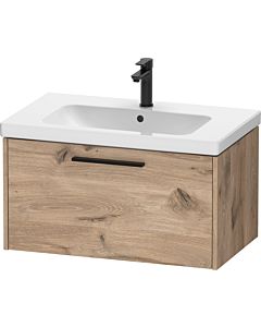 Duravit D-Code Vanity unit DC46670BD550000 Handle Diamond Black, Oak Marble, Wall-mounted, , 784x400x460 mm