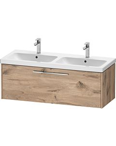 Duravit D-Code meuble sous-vasque double DC4669010550000 poignée chromé, chêne marbre, suspendu, coulissant 2000 , 1184x400x460 mm