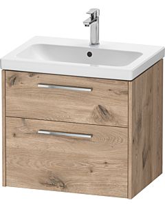 Duravit D-Code Waschtischunterschrank DC4671010550000 ,Griff Chrom, Eiche Marmor, Wandhängend, Schubkästen 2, 634x555x460 mm