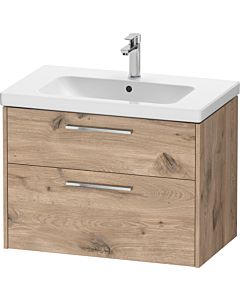 Duravit D-Code meuble sous-vasque DC4672010550000 , poignée chromée, marbre chêne, suspendu, tiroirs 2, 784x555x460 mm