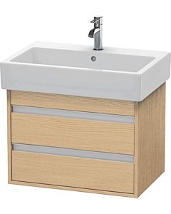 Duravit Ketho Waschtisch-Unterschrank KT662403030 65 x 44 cm, Eiche natur, 2 Schubkästen, wandhängend