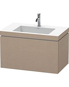 Duravit L-Cube vanity unit LC6917O7575 80 x 48 cm, 2000 tap hole, linen, 2000 pull-out