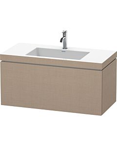 Duravit L-Cube vanity unit LC6918O7575 100 x 48 cm, 2000 tap hole, linen, 2000 pull-out