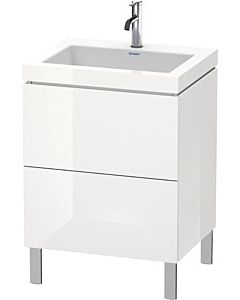 L-Cube Duravit vasque LC6936O8585 60 x48 cm, trou pour robinet match3, match2 brillant, 2 2000 blanc