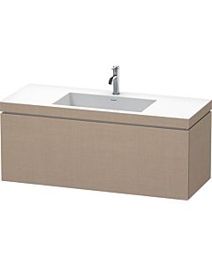Duravit L-Cube vanity unit LC6919O7575 120 x 48 cm, 2000 tap hole, linen, 2000 pull-out
