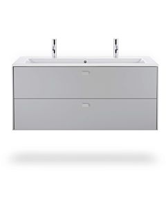 Duravit Me by Starck furniture washbasin 23611232241 123 x 49 cm, with 2 tap holes, overflow, tap platform, white semi-gloss, WonderGliss