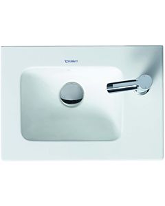 Duravit Me by Starck furniture hand washbasin 0723433241 43 x 30 cm, with tap hole, without overflow, with tap hole bench, white satin finish
