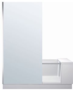 Duravit Shower + Bath bathtub 700404000000000 white, 170x75cm, clear glass, right corner, with door