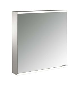 Emco prime armoire à miroir éclairée en saillie 949706221 600x700mm, porte 2000 , charnières à gauche, aluminium/miroir