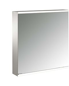 Emco prime Aufputz-Lichtspiegelschrank 949706222 600x700mm, 1 Tür, Anschlag rechts, aluminium/spiegel