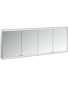 Emco prime armoire à miroir éclairée à encastrer 949713565 1800x730mm, 4 portes, noir/miroir