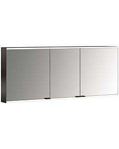 Emco prime armoire à miroir éclairée en saillie 949713548 1600x700mm, 3 portes, noir/miroir