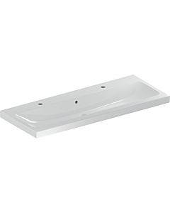 Geberit iCon light vasque 501837001 120x48cm, trou robinetterie gauche / droite, avec trop-plein, blanc