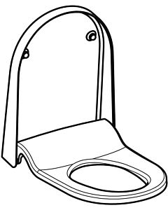 Geberit WC seat 242810111 alpine white, with lid, for AquaClean Sela