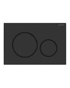 Geberit Sigma 20 Betätigungsplatte 115882DW1 Platte/Taste schwarz, Ring schwarz matt, für 2-Mengen-Spülung